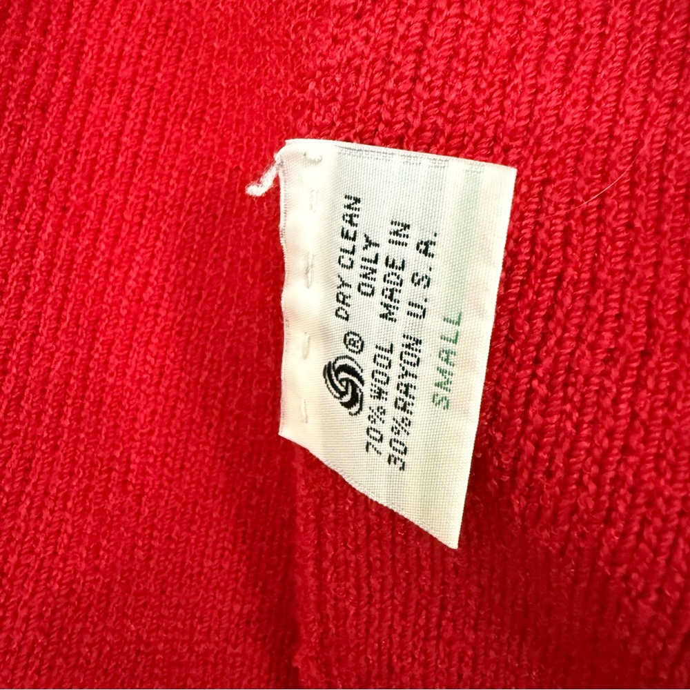 Vintage 80’s Steve Fabrikant Neiman Marcus Wool Color-block Sweater Cardigan - Picture 8 of 10